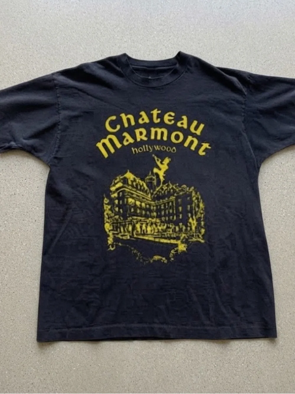 Chateau Marmont Hollywood Graphic Black Gildan T-Shirt